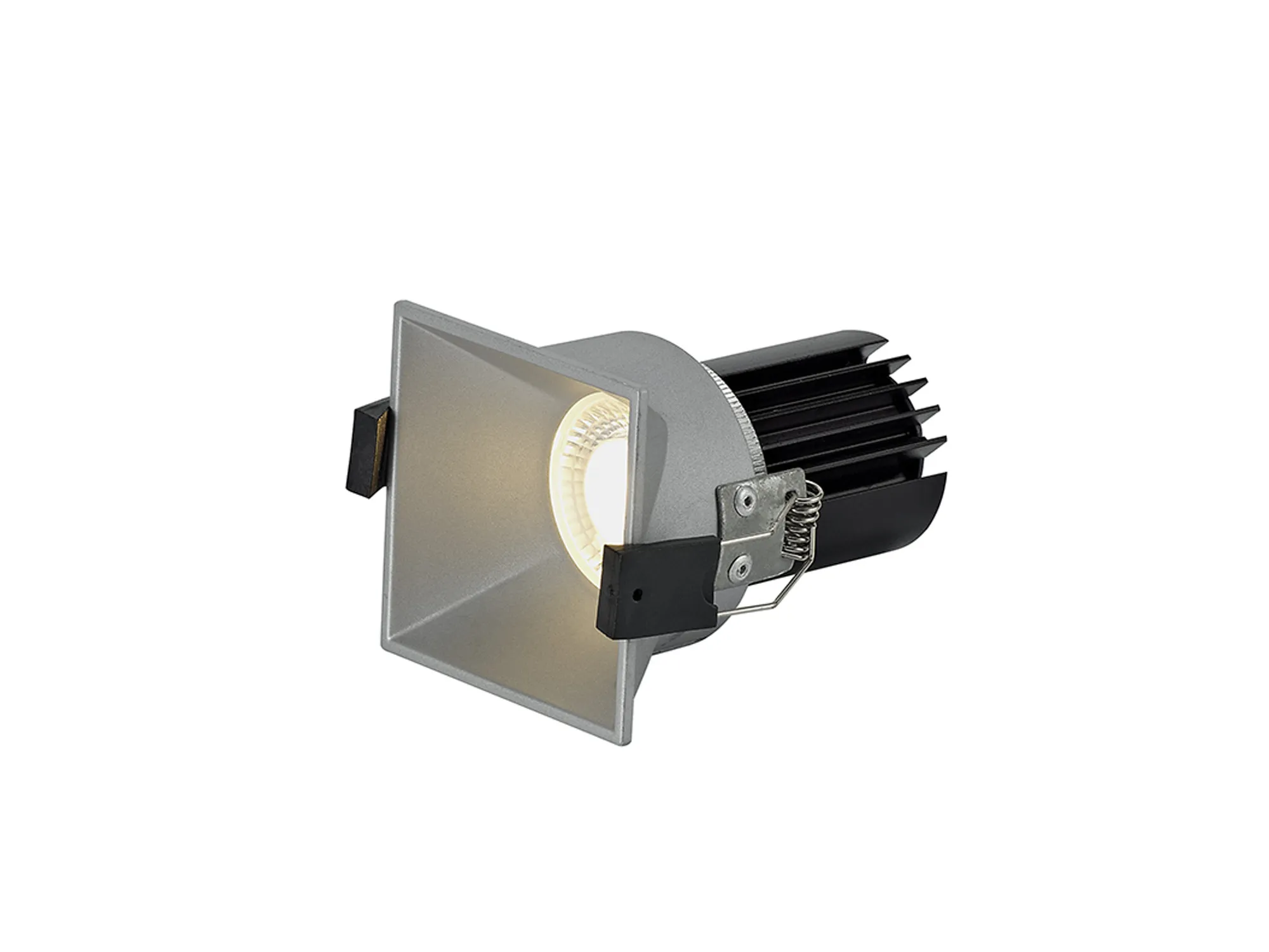 Biox 12 Tridonic Powered 12W 3000K 1200lm 12° CRI>90 LED Engine  Silver Square Fixed Recessed Spotlight, IP20 DM201967  Dlux Biox 12